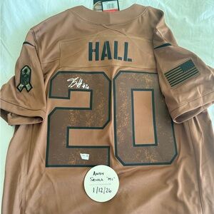 Autograph NFL Nike Jersey - Breece Hall STS New York Jets